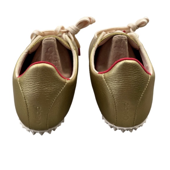 Plae Sun Gold Metallic Leather Sneakers Size Womens 6.5 - Picture 8 of 10